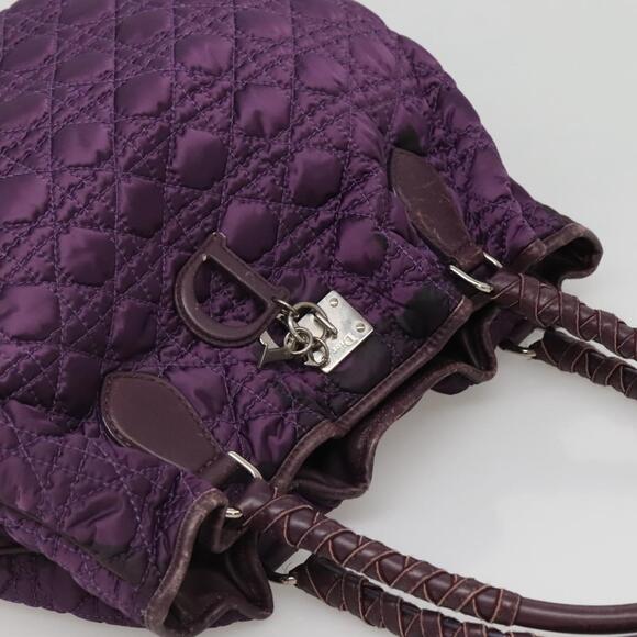 DIOR Canage Tote Bag Nylon Purple Silver - Picture 6 of 12